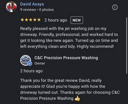 Google review from David Asaya